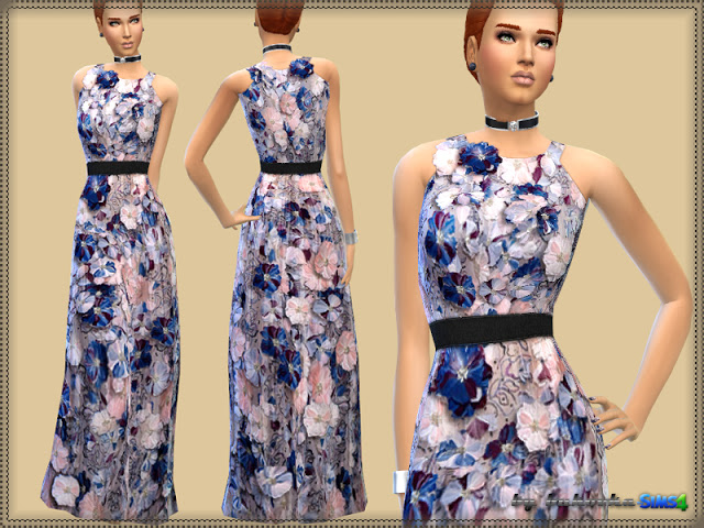 Sims 4 Dress Violet at Bukovka