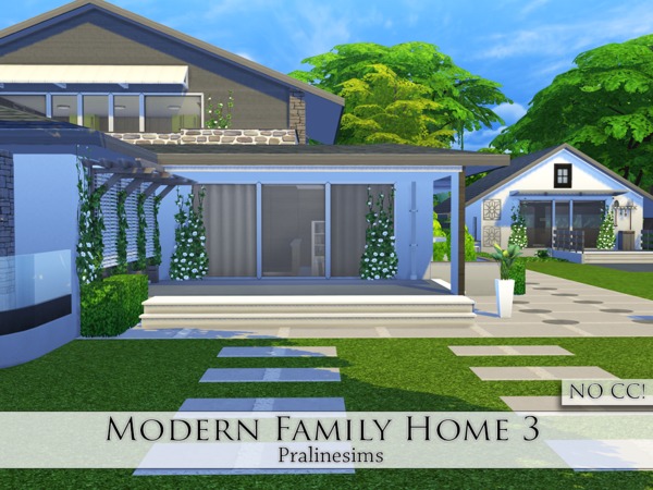 Sims 4 Modern Family Home 3 by Pralinesims at TSR