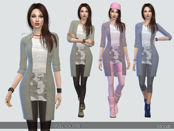 Sims 4 Fall Outfit by Paogae at TSR