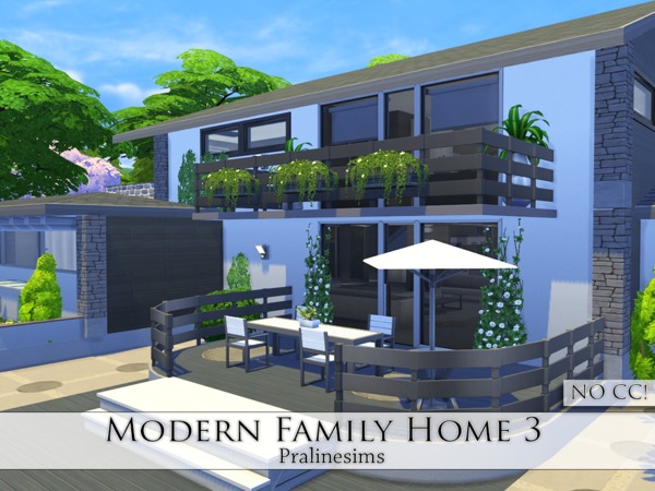 Sims 4 Modern Family Home 3 by Pralinesims at TSR