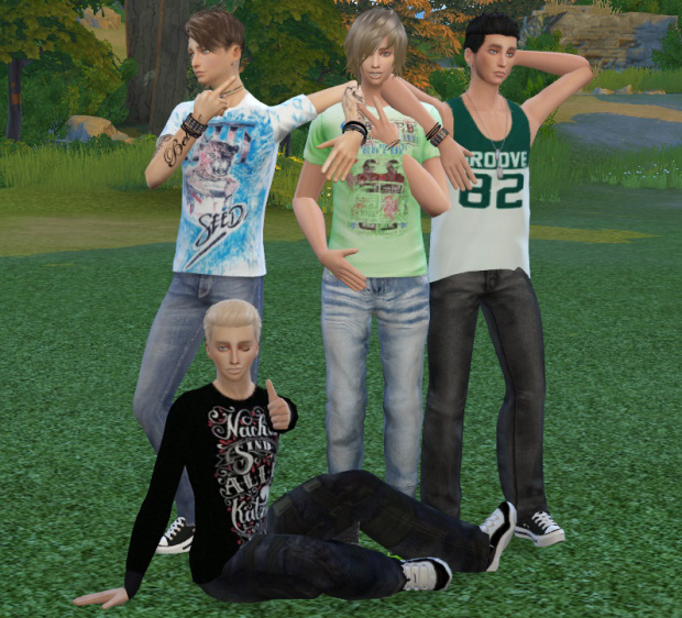 Sims 4 BFF Group Pose at Chaleara´s Sims 4 Poses