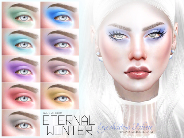 Sims 4 Eternal Winter Eyeshadow N30 by Pralinesims at TSR