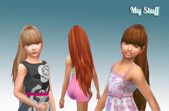 Sims 4 Ariana Ponytail for Girls at My Stuff