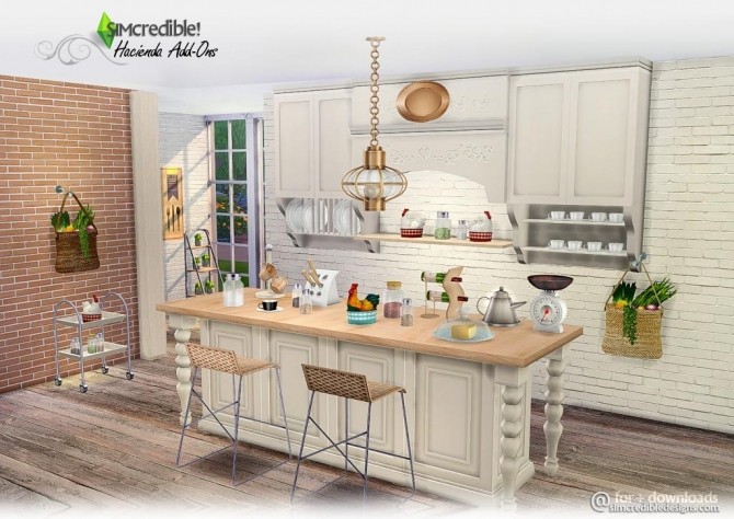 Hacienda Kitchen Add Ons At Simcredible Designs 4 Sims 4 Updates