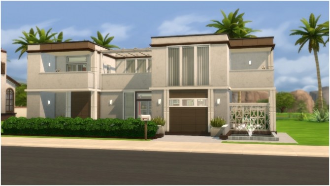 Sims 4 Oasis Springs Modern Home by CarlDillynson at Mod The Sims