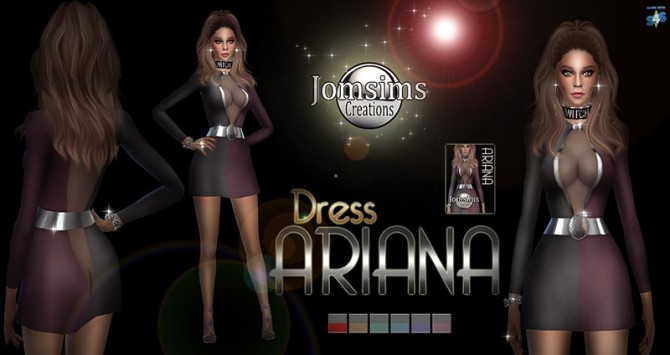 Sims 4 Ariana dress at Jomsims Creations
