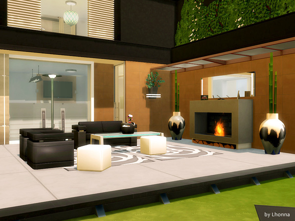 Sims 4 Black Crystal house by Lhonna at TSR