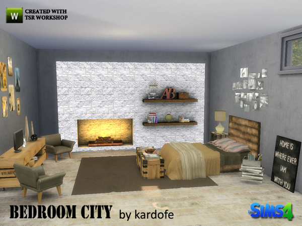 Sims 4 Bedroom City by kardofe at TSR