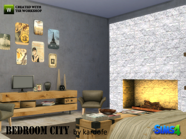 Sims 4 Bedroom City by kardofe at TSR
