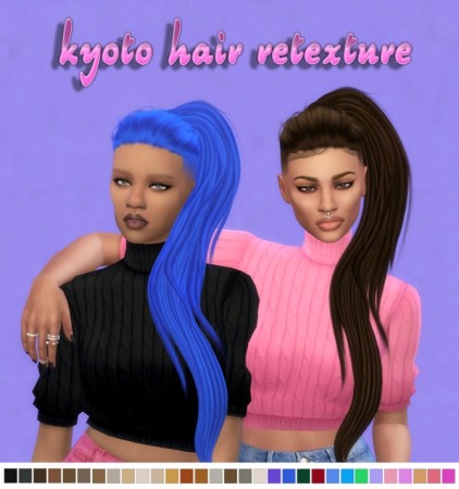 Kyoto Hair Retexture at Maimouth Sims4 » Sims 4 Updates