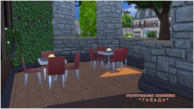 Sims 4 White Villas Restaurant at Sims by Mulena