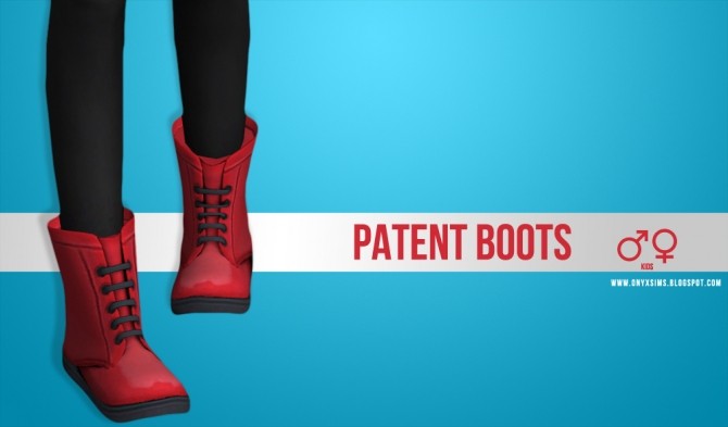 Sims 4 Patent Combat Boots at Onyx Sims