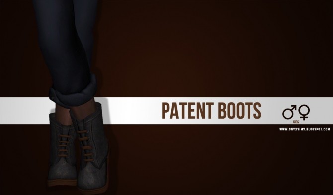 Sims 4 Patent Combat Boots at Onyx Sims