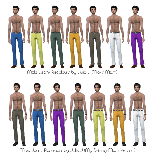 Sims 4 Male Jeans Recolours at Julietoon – Julie J