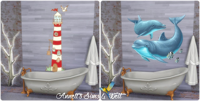Sims 4 Bathroom Wall Deco at Annett’s Sims 4 Welt