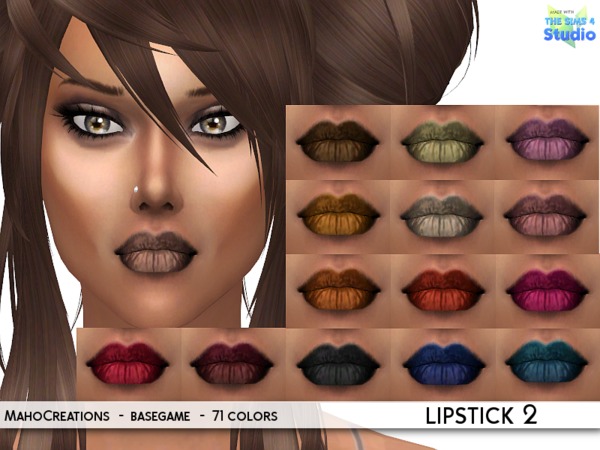 Sims 4 Lipstick 2 by MahoCreations at TSR