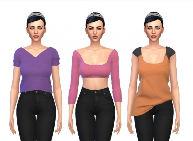 Sims 4 Tops Pack Recolors at Maimouth Sims4