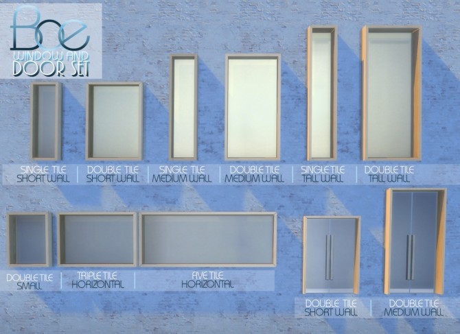 Sims 4 Bae window and door set at THINGSBYDEAN