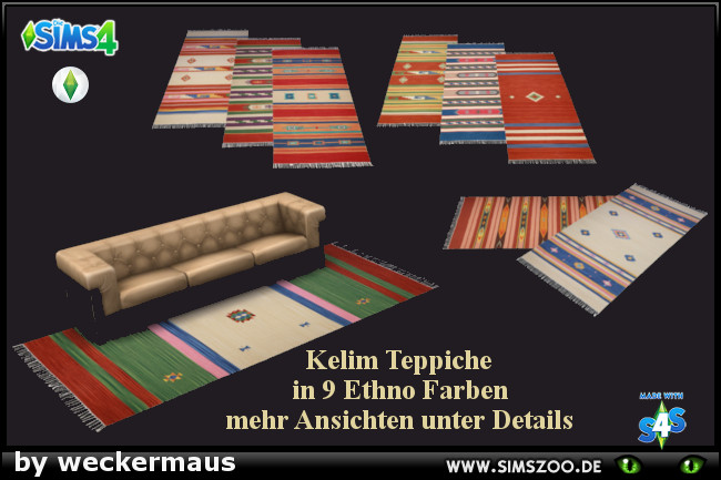 Sims 4 Kelims by weckermaus at Blacky’s Sims Zoo
