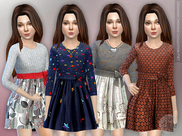 Sims 4 Designer Dresses Collection P47 by lillka at TSR