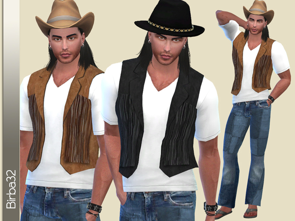 Sims 4 Hippie time for man by Birba32 at TSR