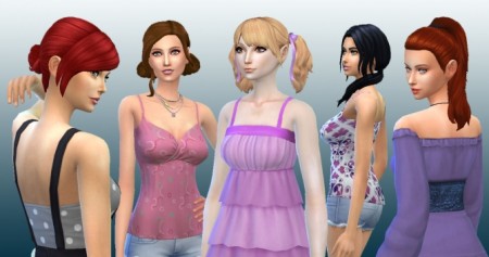 5 Female Tied Hairs Pack at My Stuff » Sims 4 Updates