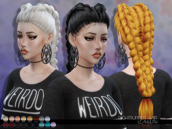 Sims 4 Nightrunner Hair by Leah Lillith at TSR
