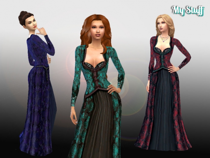 Regina's Apple Gown Conversion at My Stuff » Sims 4 Updates
