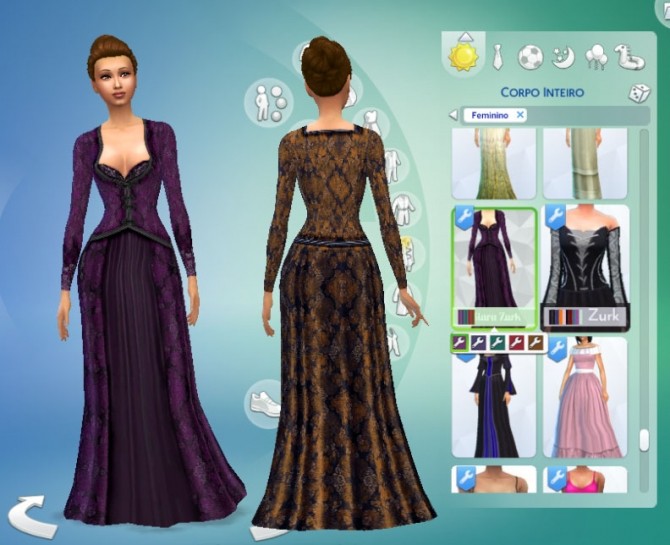 Sims 4 Reginas Apple Gown Conversion at My Stuff