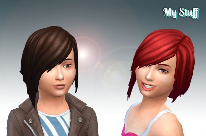 Sims 4 Shy Hairstyle for Kids at My Stuff