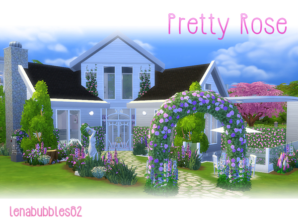 Sims 4 Pretty Rose house by lenabubbles82 at TSR