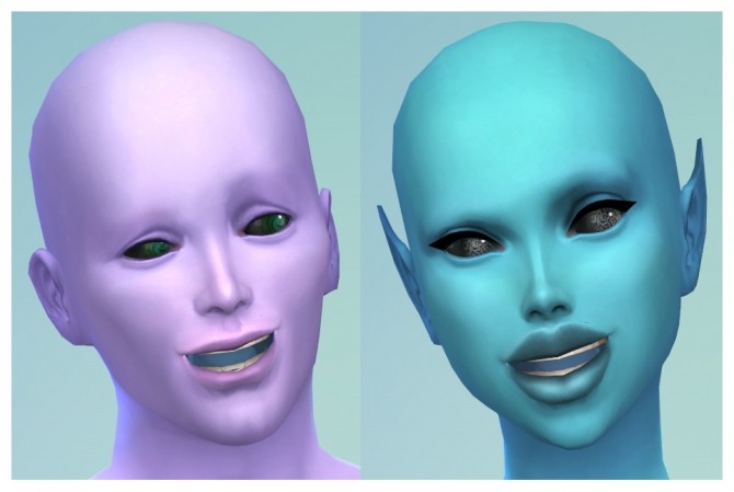 Sims 4 Alien Eye and Mouth Defaults by Menaceman44 at Mod The Sims