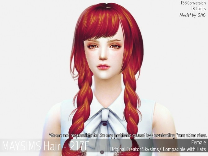 Sims 4 Hair 217F (Skysims) at May Sims
