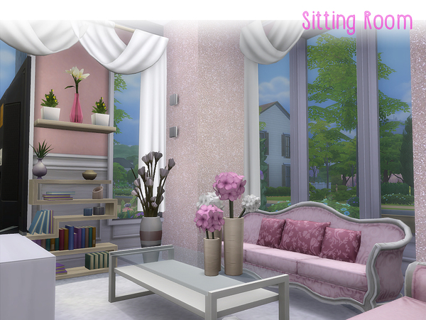 Sims 4 Pretty Rose house by lenabubbles82 at TSR
