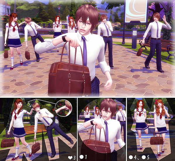 Sims 4 Morning of School life Pose 03 at A luckyday