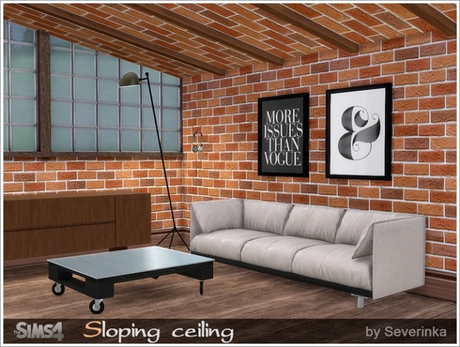 Sims 4 Sloping ceiling at Sims by Severinka