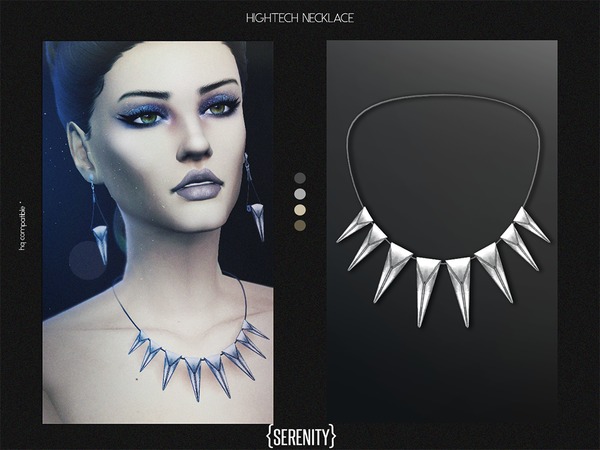 Sims 4 Hightech Necklace v.2 by serenity cc at TSR