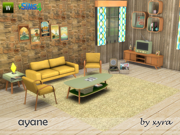 Sims 4 Ayane set livingroom by xyra33 at TSR