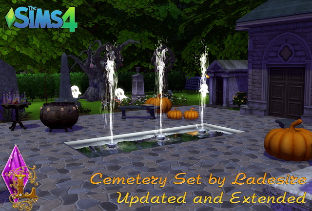 Sims 4 Cemetery Set Updated and Extended at Ladesire