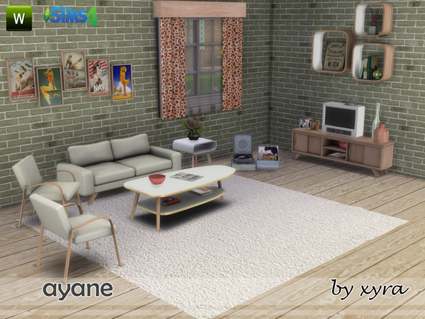 Sims 4 Ayane set livingroom by xyra33 at TSR