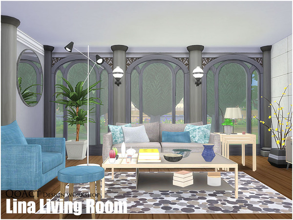 Sims 4 Lina Living Room by QoAct at TSR