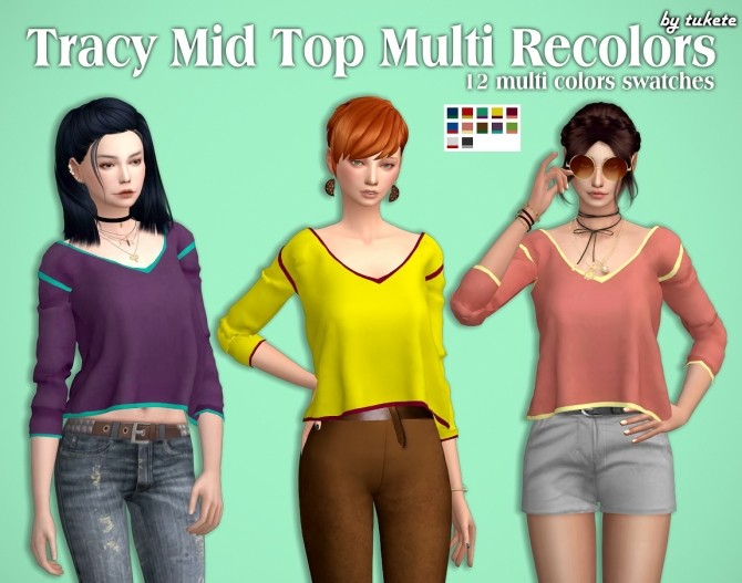 Sims 4 Tracy Mid Top Multi Recolors at Tukete