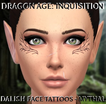 Dragon Age Inquisition Dalish Tattoo by clalobaciel at Mod The Sims