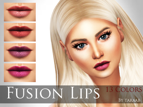Sims 4 Fusion Lips by taraab at TSR