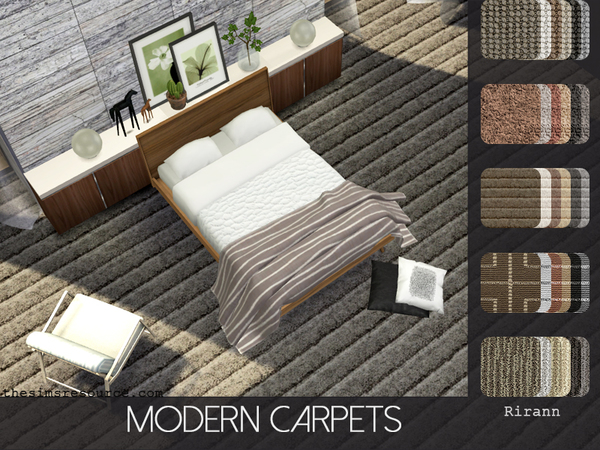 Sims 4 Modern Carpets by Rirann at TSR