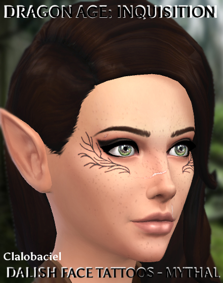 Sims 4 Dragon Age Inquisition Dalish Tattoo by clalobaciel at Mod The Sims
