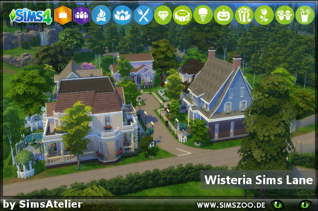 Sims 4 Wisteria Sims Lane house by SimsAtelier at Blacky’s Sims Zoo