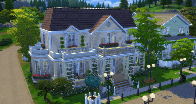 Sims 4 Wisteria Sims Lane house by SimsAtelier at Blacky’s Sims Zoo
