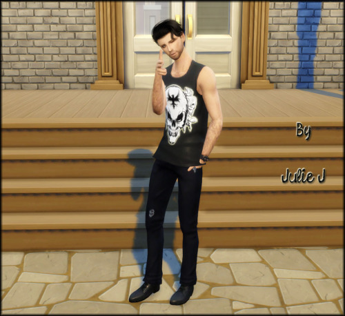 Sims 4 Male Backyard Tee with Logos at Julietoon – Julie J