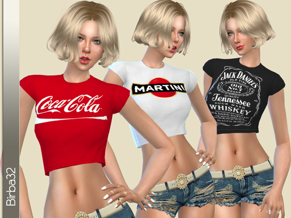 Sims 4 BrandBar T Shirts for woman by Birba32 at TSR